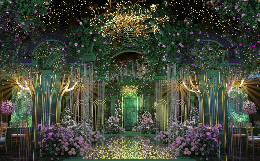 红原奇妙森林婚礼堂效果展示