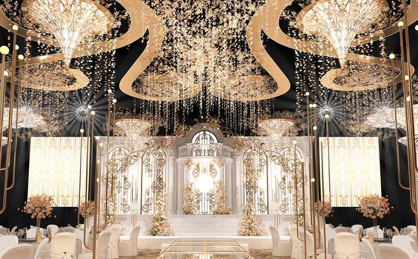 红原花木兰喜事汇金色大厅效果展示